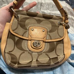 Coach Signature Canvas Mini Shoulder Bag